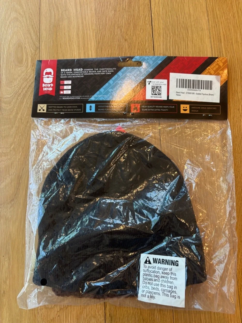 Beard Head Hat Beanie Stubble Populous NIP One Size